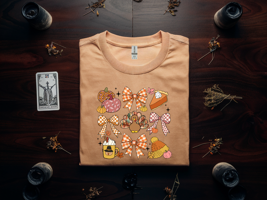 Cozy Fall Bows & Turkey Tee