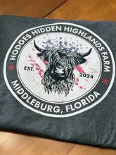 Load image into Gallery viewer, Hodges Hidden Highlands Farm Tee – Middleburg, Florida Highland Cow Shirt
