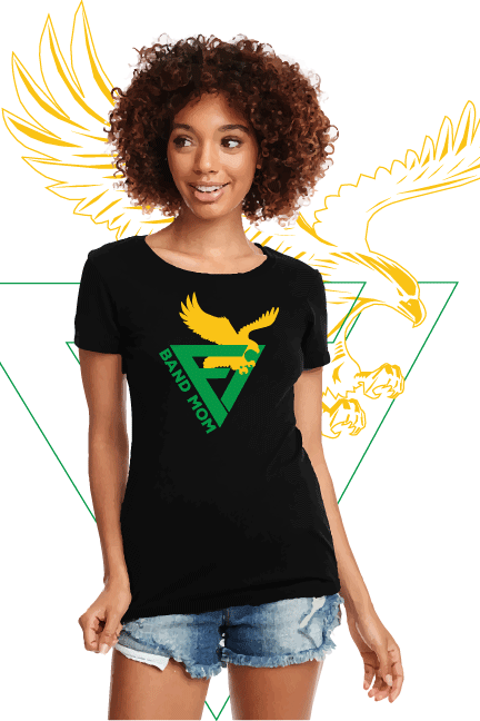 Fleming Island Eagle Band Glitter BAND MOM T-shirt