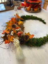 Load image into Gallery viewer, Fall Crescent Wreath
